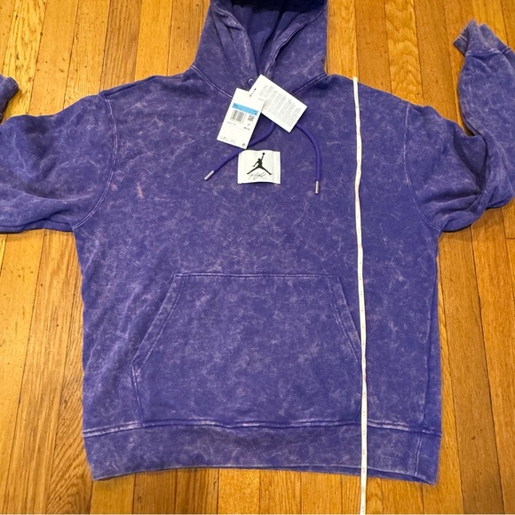 Jordan Men Hoodie Purple Medium Hooded Sweatshirt - Picture 8 of 10